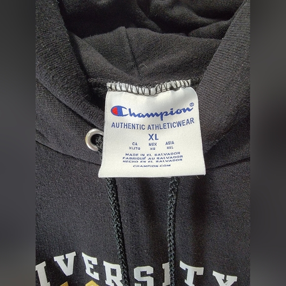 SOLD Champion University of Colorado College Black Sweatshirt Hoodie Size Large - Picture 11 of 12